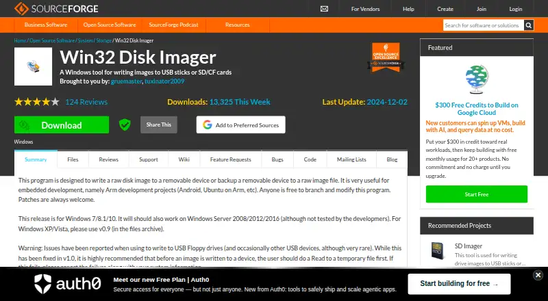 Win32 Disk Imager's own site