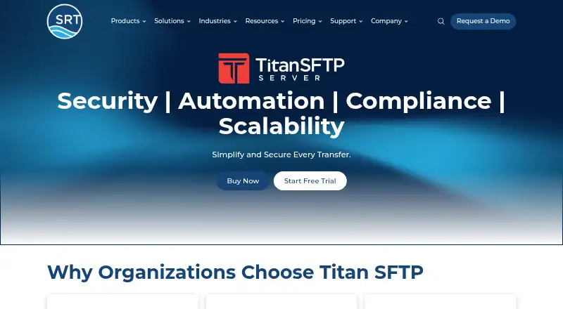 Titan SFTP Server's own site