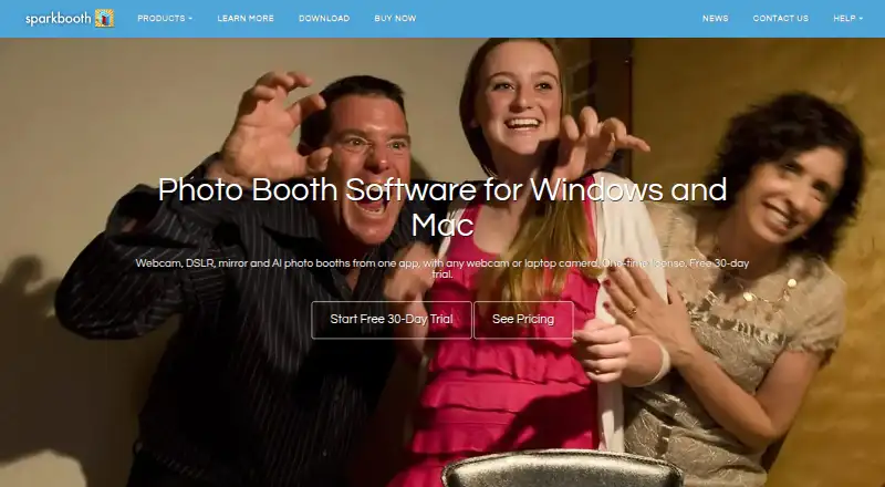 Sparkbooth's own site
