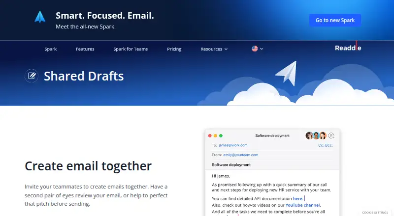Spark for Teams's own site