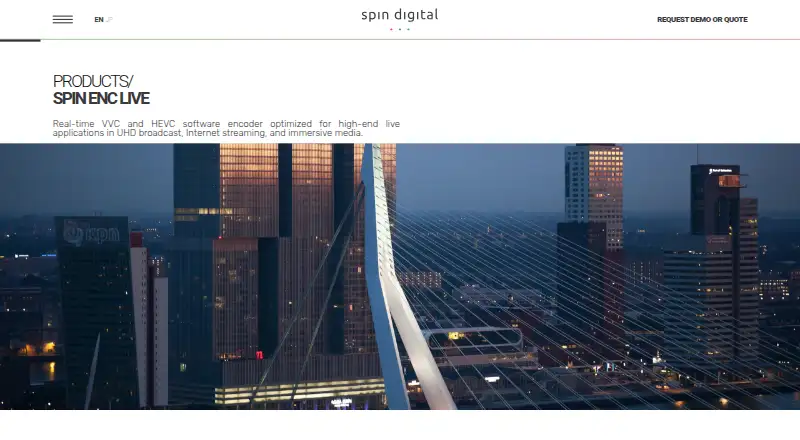 The Spin Enc Live homepage