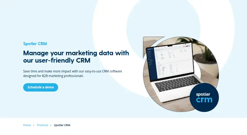 Spotler CRM's own site