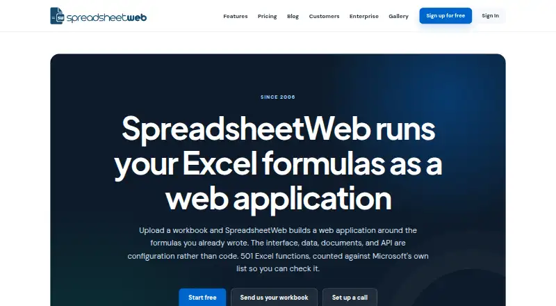 SpreadsheetWeb's own site