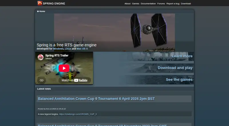 Spring Engine's own site
