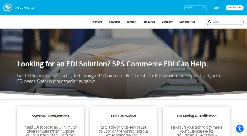 SPS Commerce Fulfillment's own site