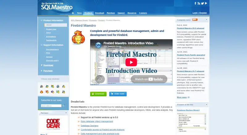 Firebird Maestro's own site