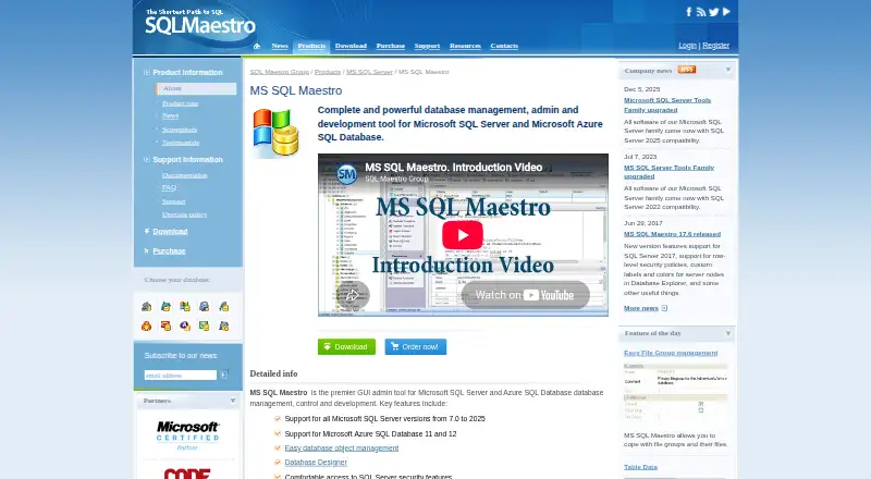 MS SQL Maestro's own site