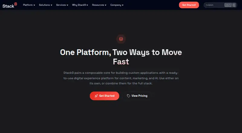 Stack9's own site