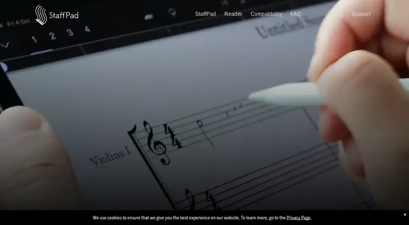 StaffPad's own site