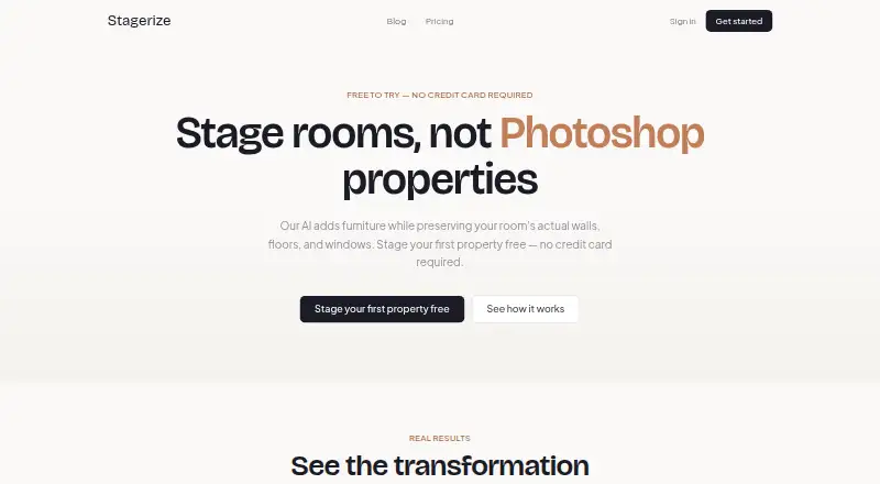 Stagerize's own site
