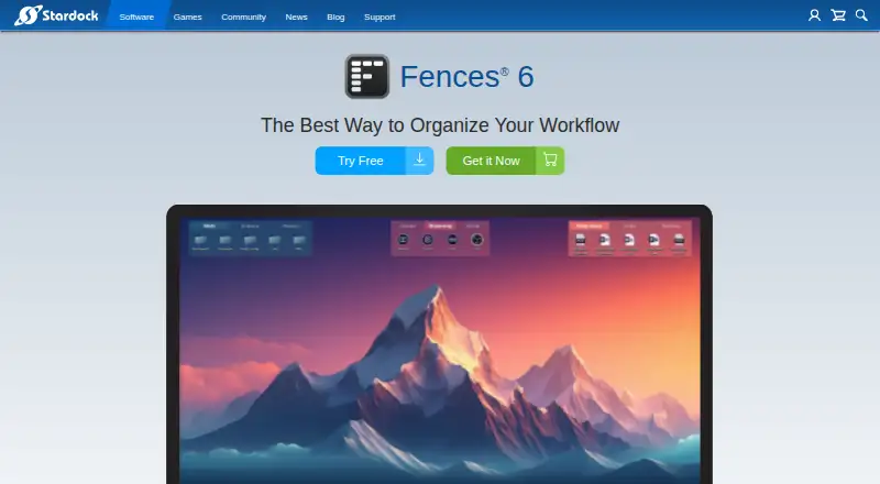 Stardock Fences's own site