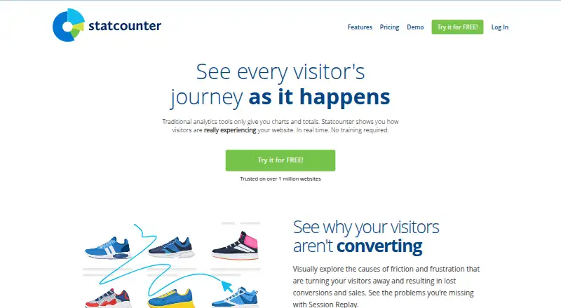 Statcounter's own site