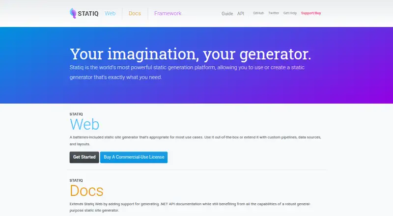 Statiq's own site
