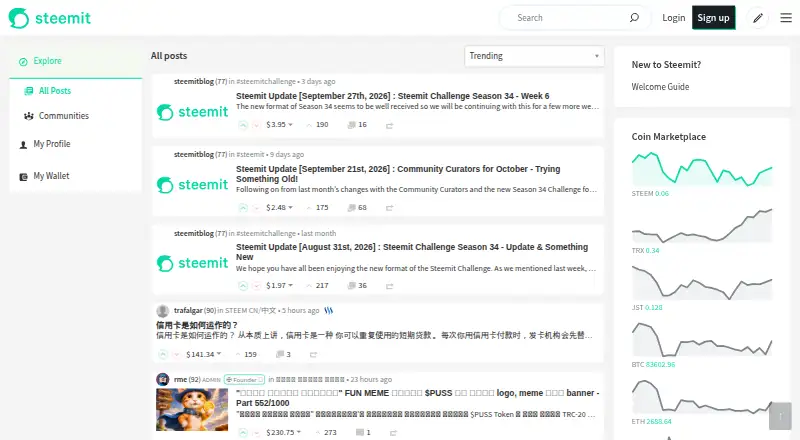 Steemit's own site