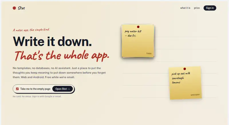 Stet's own site