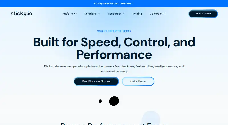 Sticky.io's own site
