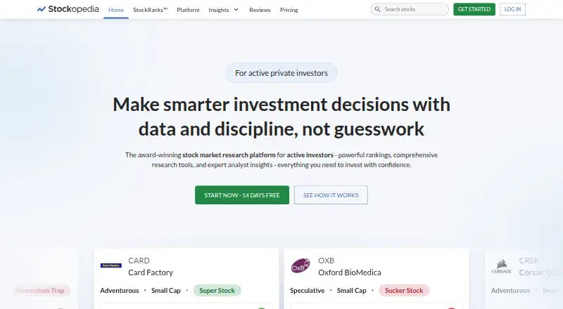 Stockopedia's own site