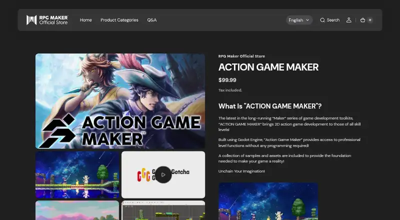 Action Game Maker's own site