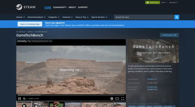 GameTechBench's own site