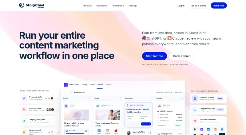 StoryChief's own site