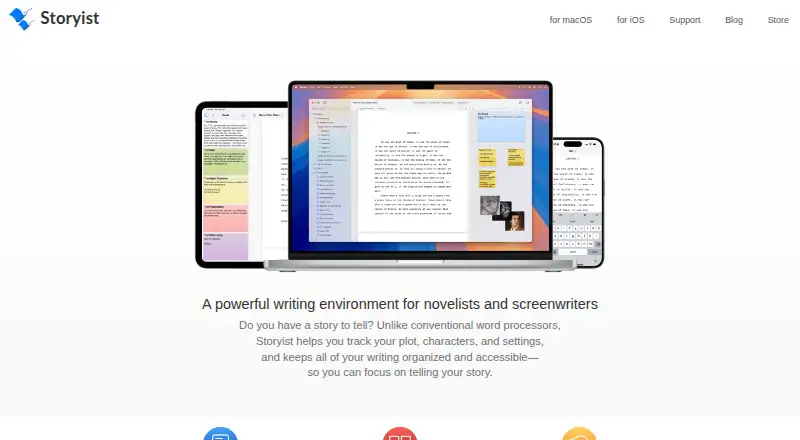 Storyist's own site