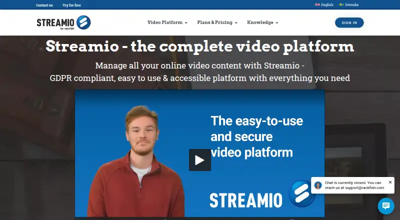 Streamio's own site