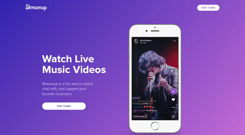 Streamup's own site