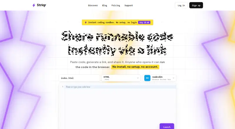 Striqr's own site