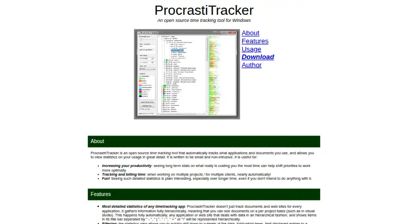 ProcrastiTracker's own site