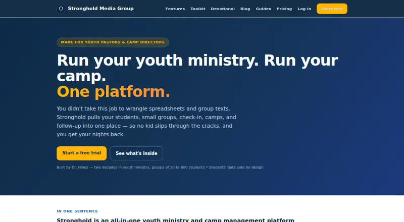 Stronghold's own site