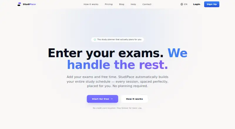 StudiPace's own site