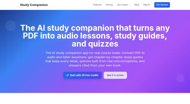 Study Companion's own site