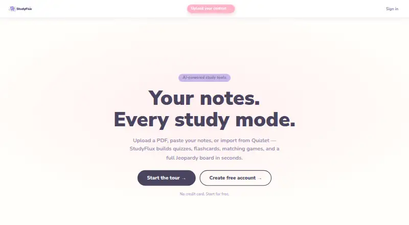 StudyFlux's own site