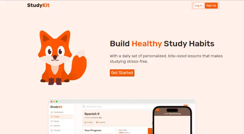 StudyKit's own site