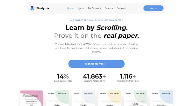 Studytok's own site