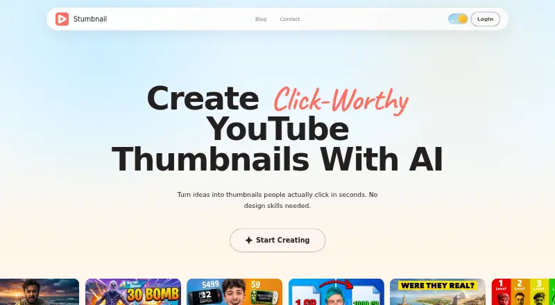 Stumbnail's own site
