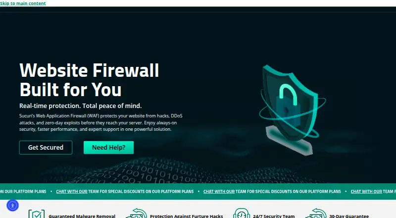 Sucuri Website Firewall's own site