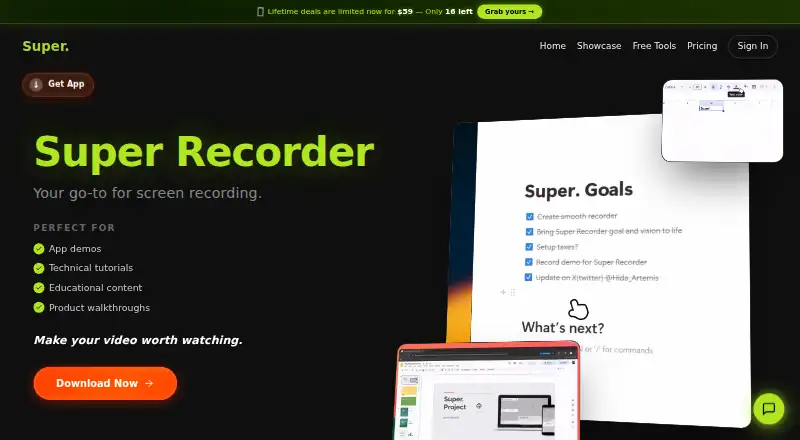 Super Recorder's own site