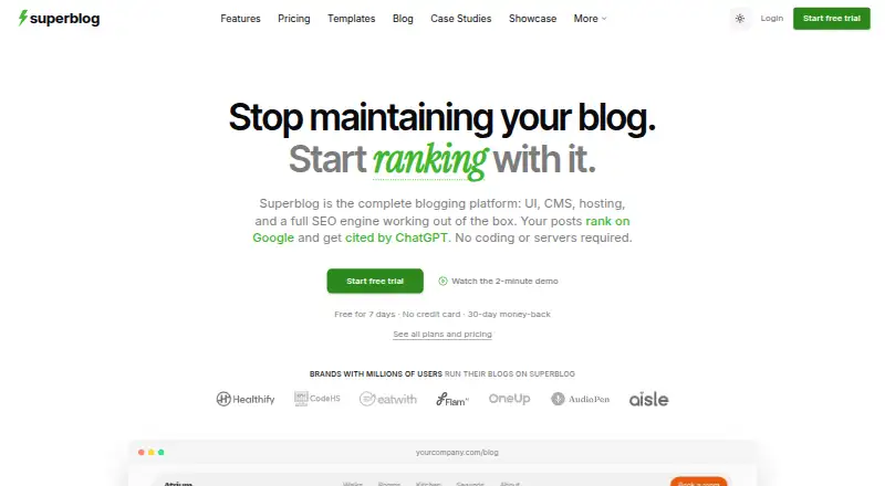 Superblog's own site