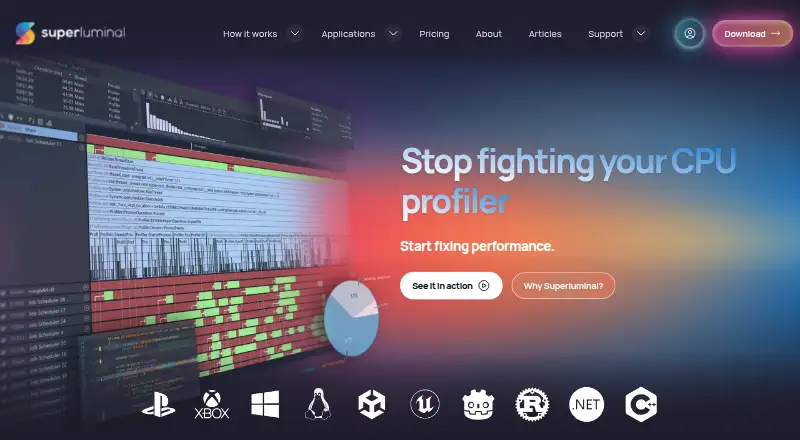 Superluminal Performance Profiler's own site
