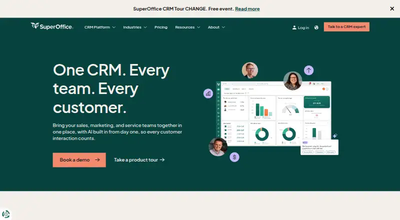 SuperOffice CRM's own site