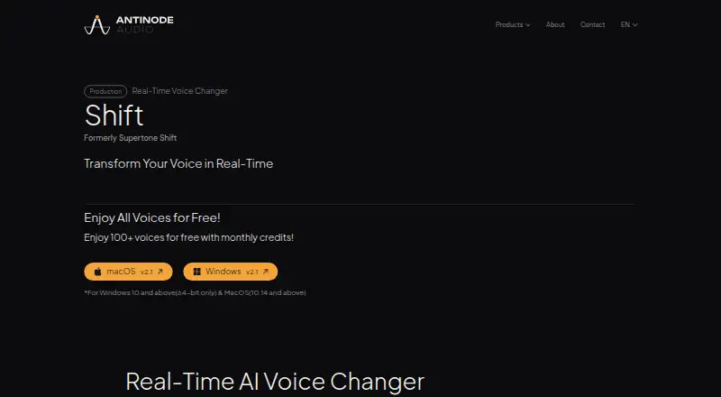 Supertone Shift's own site