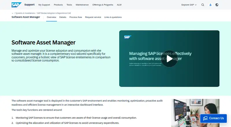 SAP Software Asset Manager's own site