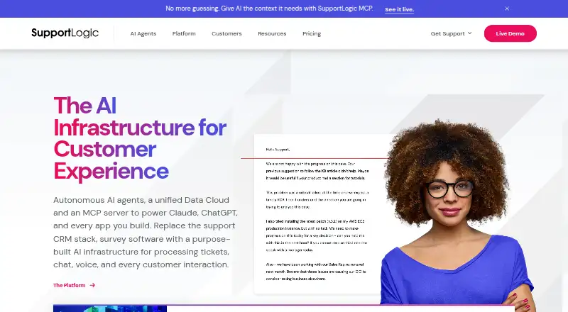 SupportLogic's own site