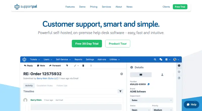 SupportPal's own site