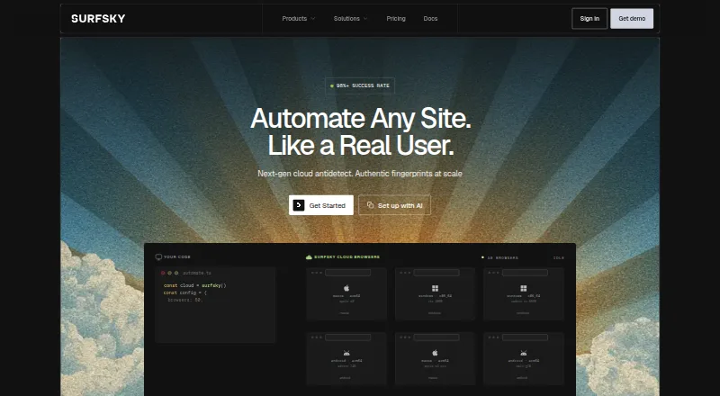 Surfsky Cloud Browser's own site