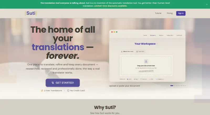 Suti's own site