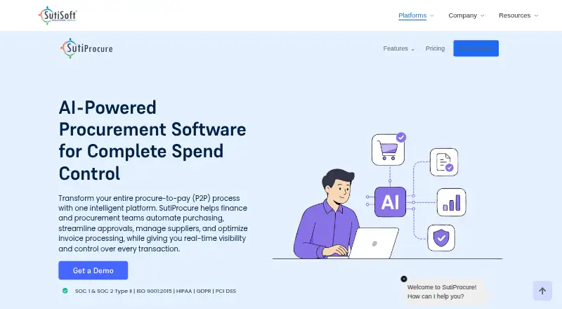SutiProcure's own site