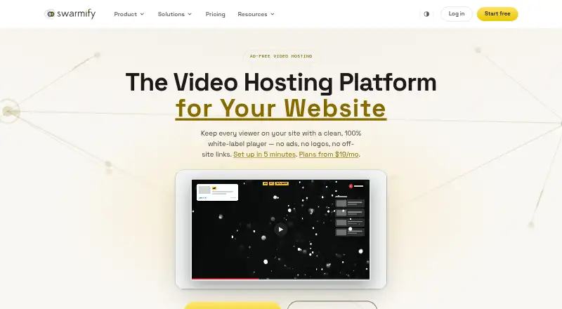 Swarmify SmartVideo's own site