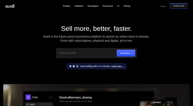 Swell's own site